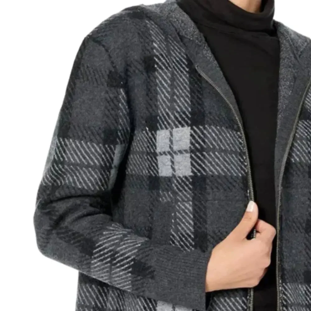 Toad & Co Heartfelt Plaid Zip Wool Sweater size small - Picture 7 of 10